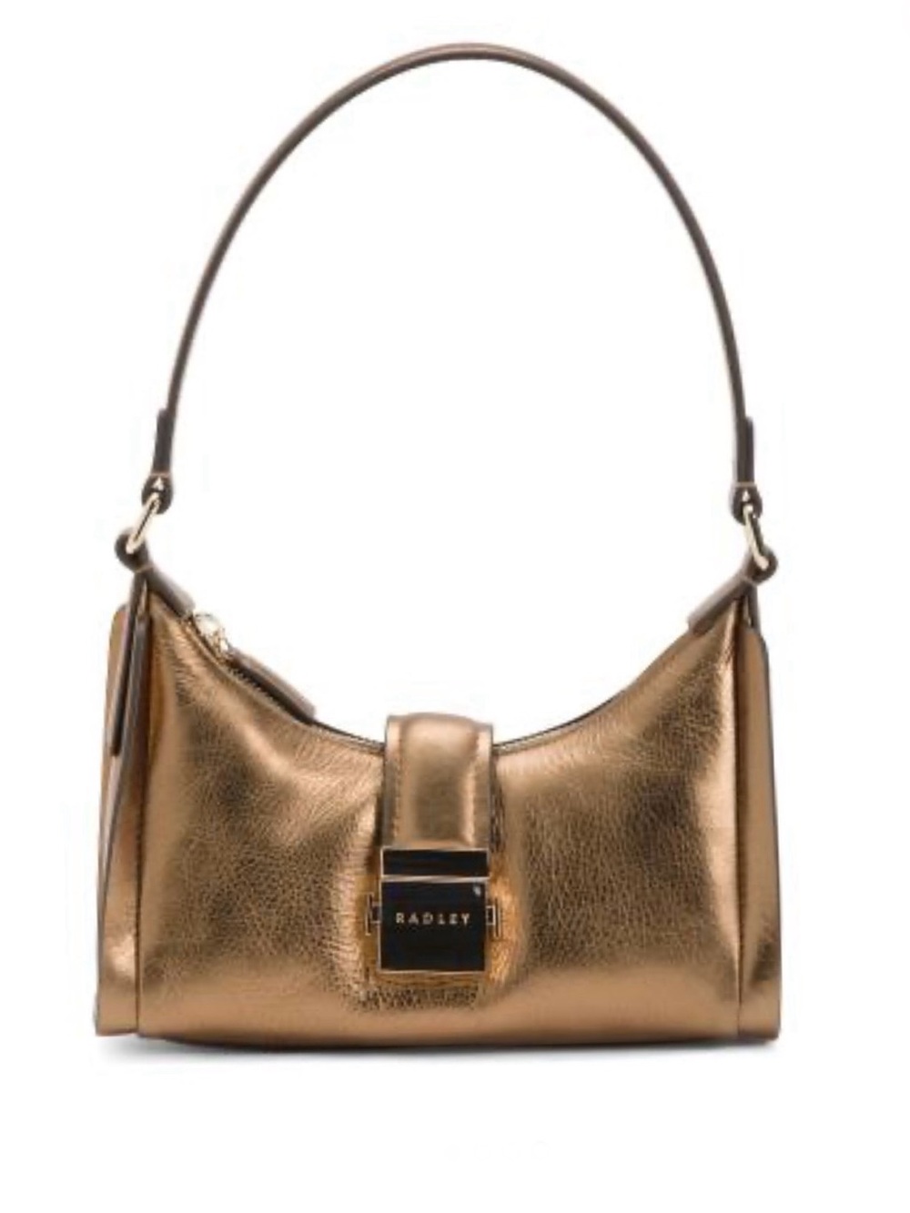 RADLEY LONDON Leather Sloane Mews Metallic Ziptop Shoulder Bag